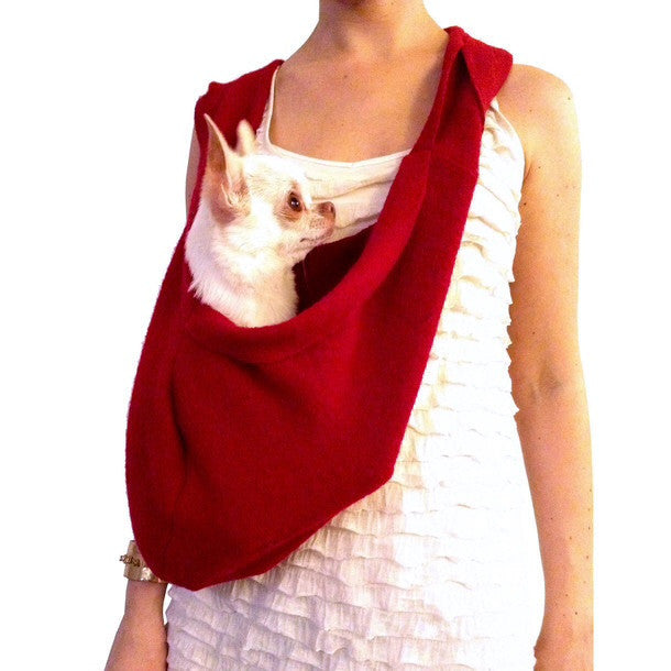 CROSS BODY SWEATER KNIT SCARF PET TOTE SMALL DOG CARRIER SLING HeartPup -  HEART PUP on SHARK TANK Dog Carriers and Pet Slings by HeartPup